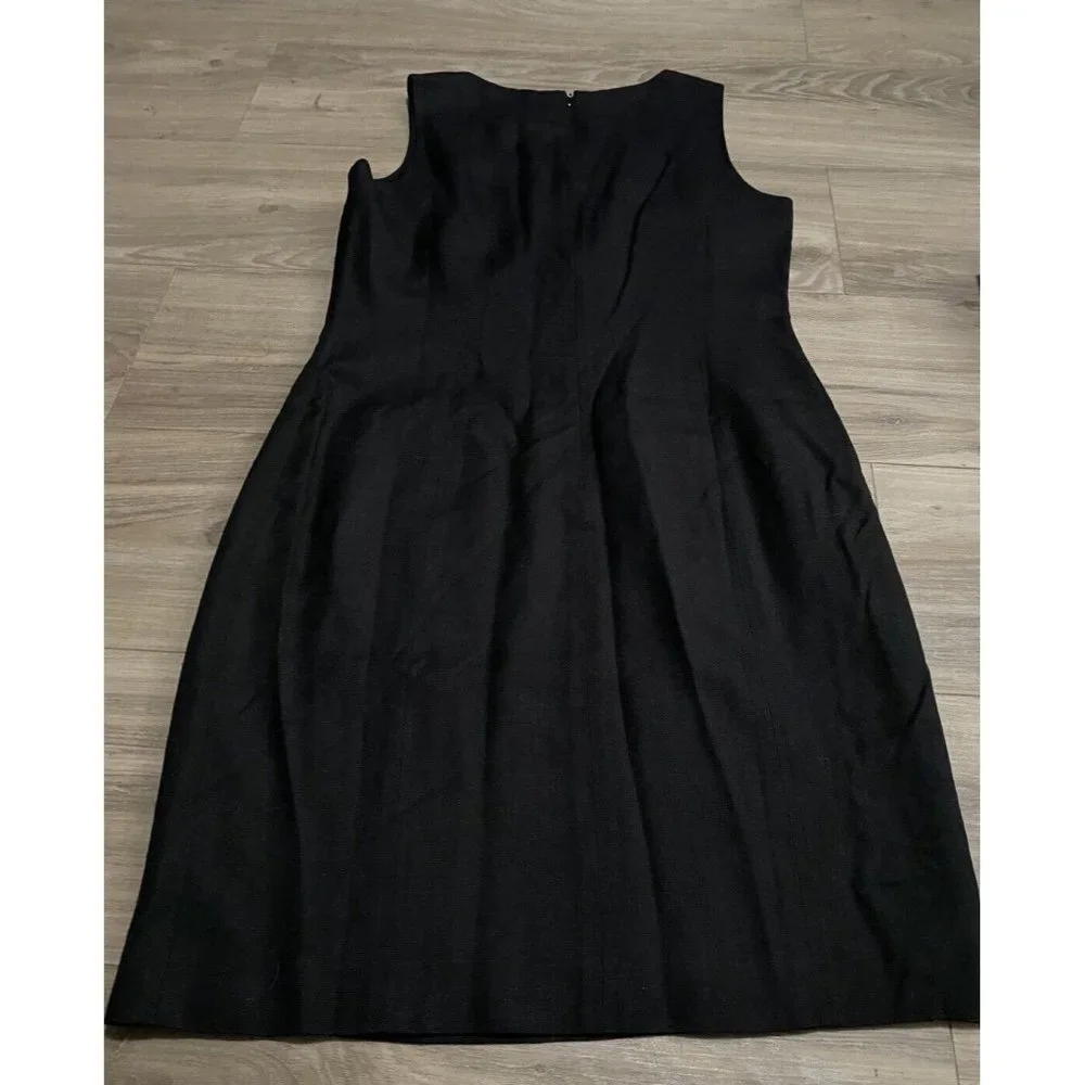 Women's PREVIEW COLLECTION BLACK SLEEVELESS DRESS Size 10 MIDI Chic - Picture 12 of 15